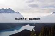 可比球衣几号？ 科比球衣23？