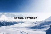 足协中超赛，足协中超赛程表