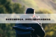 多特莱比锡阵容名单，多特莱比锡阵容名单最新消息