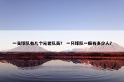 一支球队有几个元老队员？ 一只球队一般有多少人？