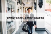 欧洲杯为什么观众多，欧洲杯为什么那么多观众