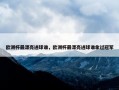 欧洲杯最漂亮进球谁，欧洲杯最漂亮进球谁拿过冠军