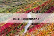 2006国（2006过年是几月几日?）