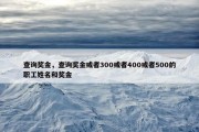 查询奖金，查询奖金或者300或者400或者500的职工姓名和奖金