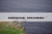 足球队球员出示红牌？ 足球出示红牌的情况？