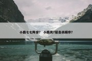 小鹿七七阵容？ 小鹿男7层击杀顺序？