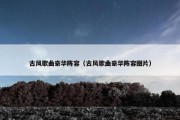 古风歌曲豪华阵容（古风歌曲豪华阵容图片）