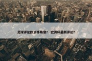 足球评论欧洲杯阵容？ 欧洲杯最新评论？