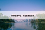 2017亚泰中超，中超亚泰赛程表