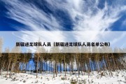 新疆进足球队人员（新疆进足球队人员名单公布）