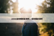2008深圳模拟欧洲杯，深圳看欧洲杯