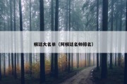 根廷大名单（阿根廷名帅排名）