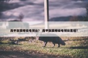 西甲联赛哪些电视台？ 西甲联赛哪些电视台直播？
