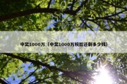 中奖1000万（中奖1000万税后还剩多少钱）
