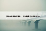深圳中职学校足球队？ 深圳初中足球校队招生？