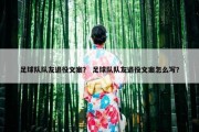 足球队队友退役文案？ 足球队队友退役文案怎么写？
