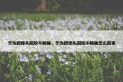 华为摄像头回放不精确，华为摄像头回放不精确怎么回事