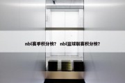 nbl赛季积分榜？ nbl篮球联赛积分榜？