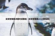 足球世锦赛决赛时间赛程（足球世锦赛2019赛程表）