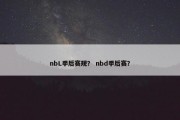 nbL季后赛规？ nbd季后赛？