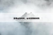 亚泰山东时时，山东亚泰新材料