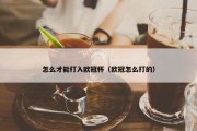 怎么才能打入欧冠杯（欧冠怎么打的）