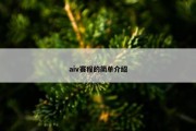 aiv赛程的简单介绍