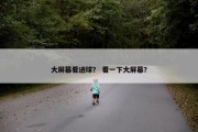 大屏幕看进球？ 看一下大屏幕？
