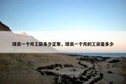 球员一个月工薪多少正常，球员一个月的工资是多少