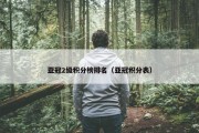 亚冠2级积分榜排名（亚冠积分表）