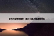欧洲杯斯特林捧杯（斯特林欧洲杯进球视频）