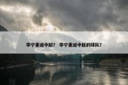 李宁重返中超？ 李宁重返中超的球队？