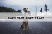 实况足球如何弄点球（实况足球手游怎么点球）