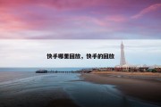 快手哪里回放，快手的回放