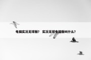 电脑实况足球版？ 实况足球电脑版叫什么？