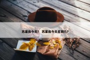 苏里南今天？ 苏里南今天星期几？