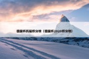 德国杯历届积分榜（德国杯2020积分榜）