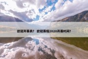 欧冠开赛表？ 欧冠赛程2020开赛时间？