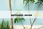 魔兽怎样查看回放，魔兽在哪看