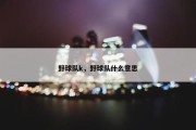 野球队k，野球队什么意思