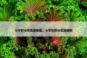 小学积分榜奖励制度，小学生积分奖励细则