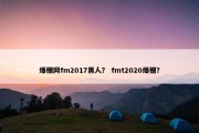 爆棚网fm2017黑人？ fmt2020爆棚？