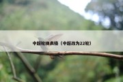 中超轮换表格（中超改为22轮）