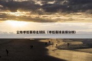 公布季后赛排名球队（季后赛球员得分榜）