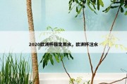 2020欧洲杯指定用水，欧洲杯注水