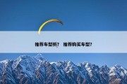 推荐车型析？ 推荐购买车型？