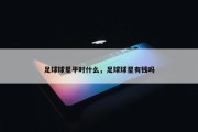 足球球星平时什么，足球球星有钱吗