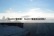 fm2017最有钱？ fm2017最值得玩的球队？
