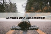 大连有哪些职业足球队？ 大连足球俱乐部有哪些？