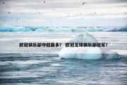 欧冠俱乐部夺冠最多？ 欧冠足球俱乐部冠军？